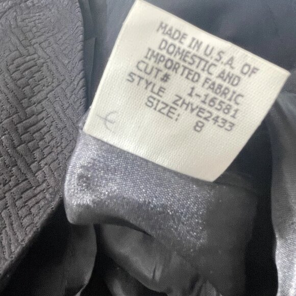 David Meister Dress Womens 8 Strappy Black Sheath Cocktail Textured VTG Strappy - Picture 8 of 8